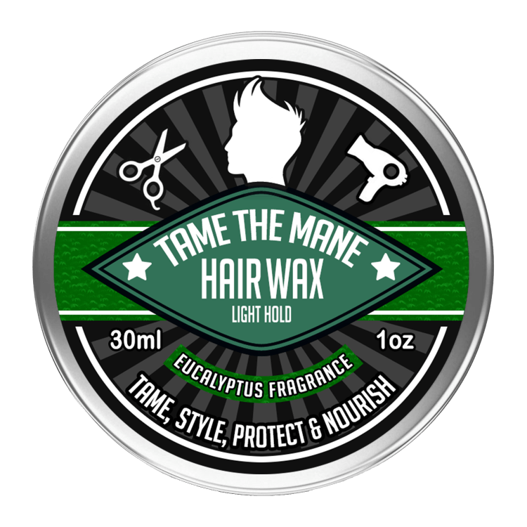 Tame The Mane Hair Styling Wax Pomade Traditional Men's Grooming The Beard and The Wonderful eucalyptus 