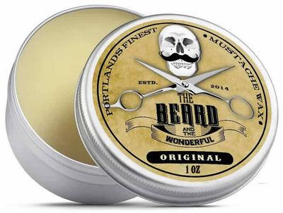 Beard and Moustache Wax Strong Hold Traditional Men's Grooming The Beard and The Wonderful Original (Unscented) 