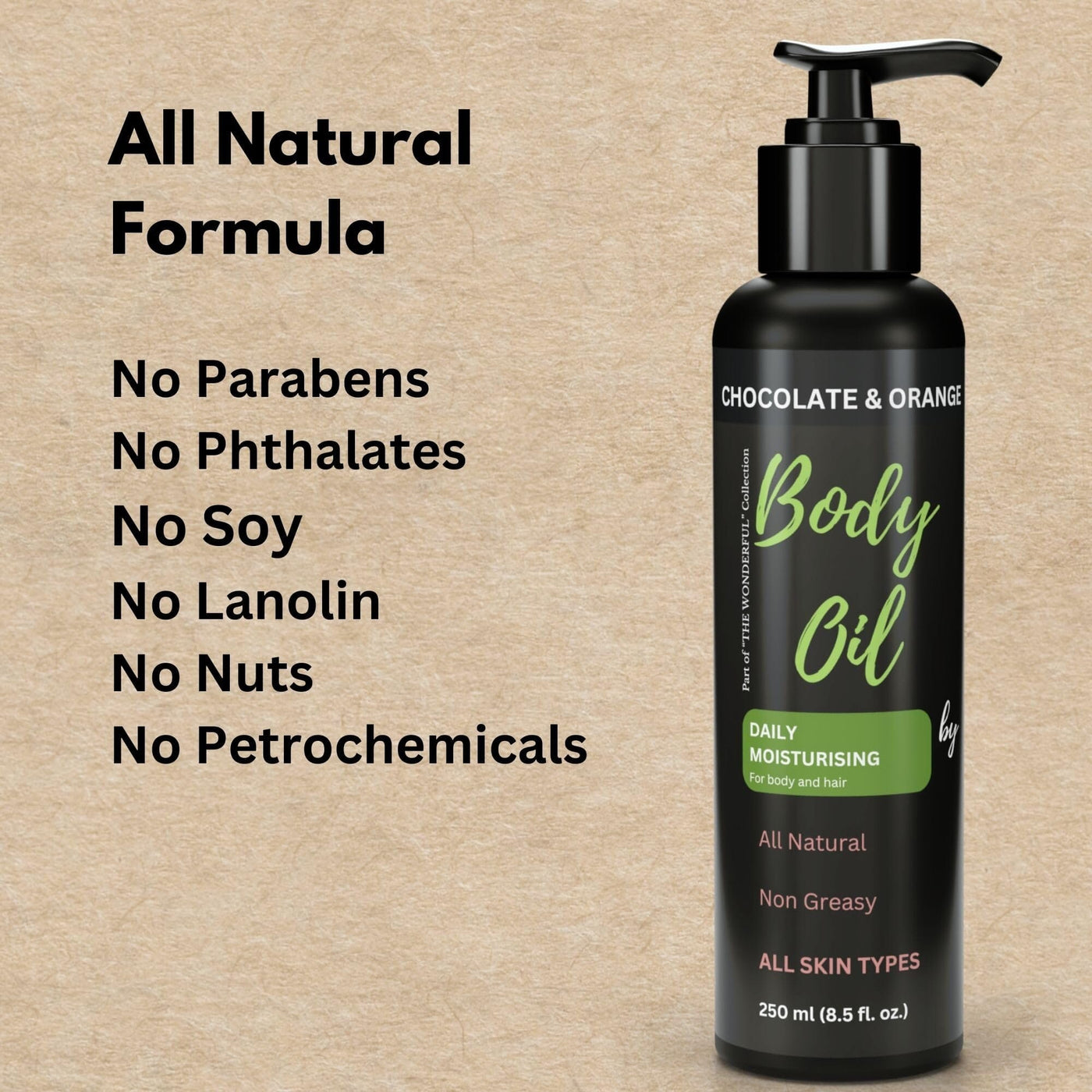 All Natural Skin Relief Body Oil, with Oat Oil & Jojoba Oil, Suitable for Sensitive Skin, Instantly Nourishes Very Dry, Sensitive Skin, Suitable for a Massage, 250ml Body Oil The Beard And The Wonderful 