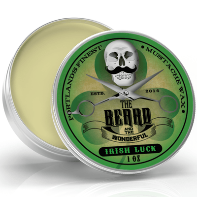 Beard and Moustache Wax Strong Hold Traditional Men's Grooming The Beard and The Wonderful Irish Luck (Earthy and Peaty) 