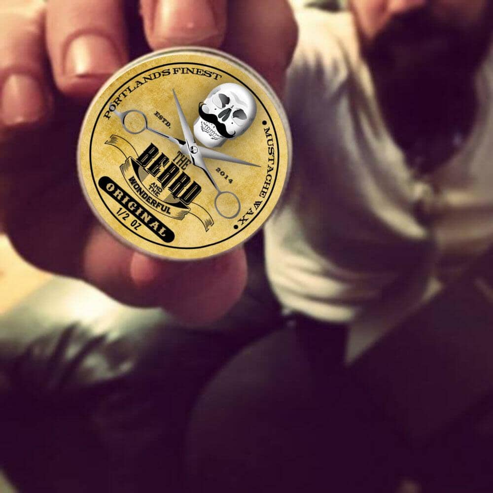 Moustache Wax Strong hold (15ml Tin) Premium Solution for Mustache & Beard Styling Twists,Points, twizzles & Curls - The Beard and The Wonderful