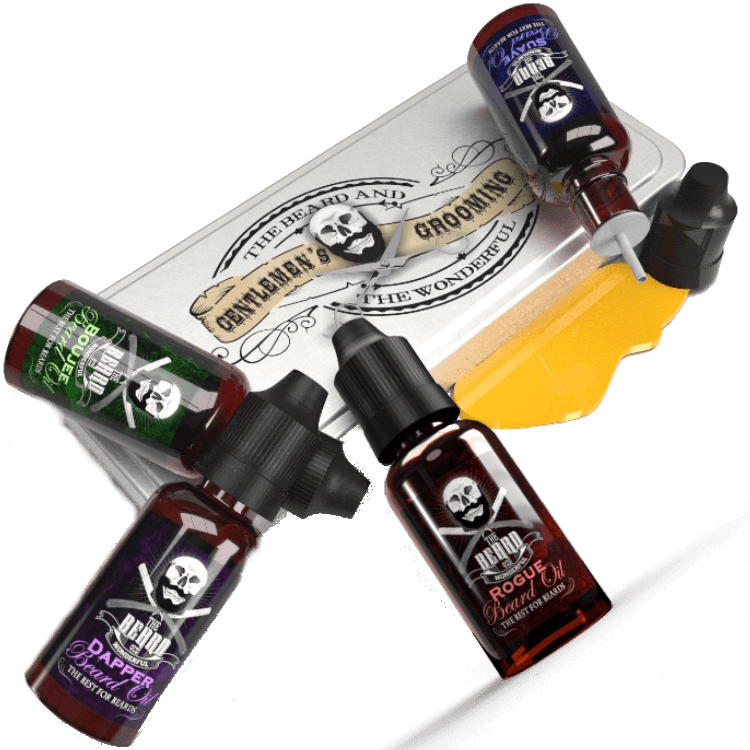 Premium Beard Oil Aluminium Gift Tin Set Traditional Men's Grooming The Beard and The Wonderful 