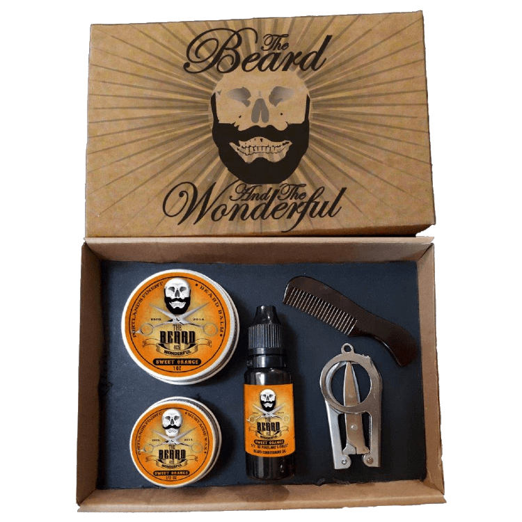 Luxury Beard & Mustache Styling Kit The Beard and The Wonderful Sweet Orange 