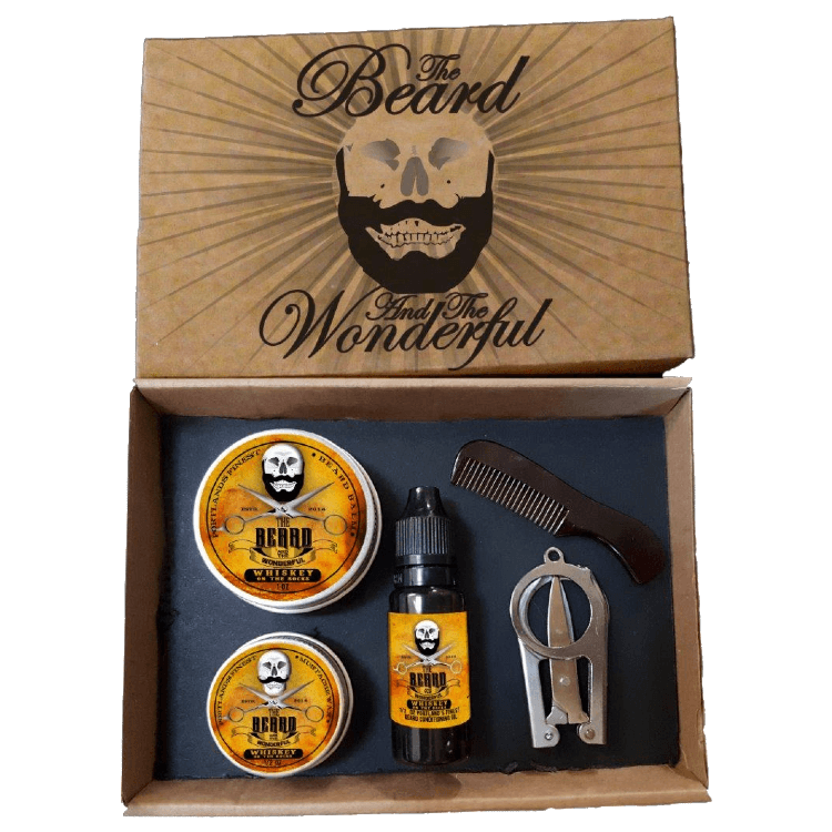 Luxury Beard & Mustache Styling Kit The Beard and The Wonderful Whiskey on the Rocks 