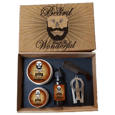 Luxury Beard & Mustache Styling Kit The Beard and The Wonderful Cedarwood 