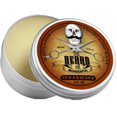 Moustache Wax Strong Hold Traditional Men's Grooming The Beard and The Wonderful Cedarwood 