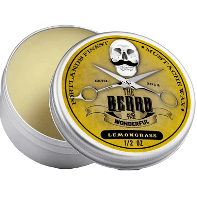 Moustache Wax Strong Hold Traditional Men's Grooming The Beard and The Wonderful Lemongrass 
