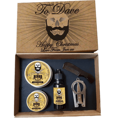 Personalised Beard Grooming Kit Traditional Men's Grooming The Beard and The Wonderful Original Lo-Scent 