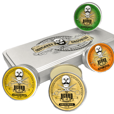 Ultimate Moustache Wax Tin Gift Set Collection Traditional Men's Grooming The Beard and The Wonderful 