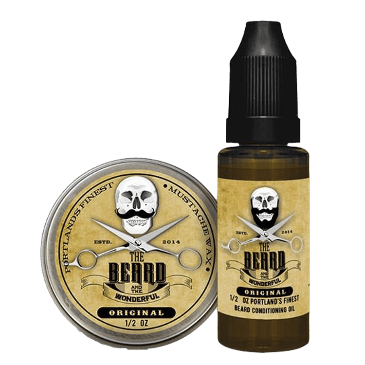 Finest Moustache Wax & Conditioning Beard Oil Set Traditional Men's Grooming The Beard And The Wonderful Original 