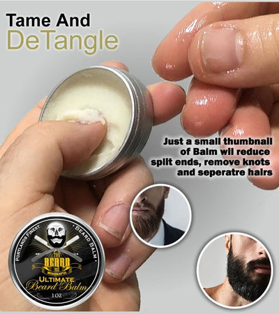 Ultimate Beard Balm for Men (30ml Tin) Premium Leave-in Beard Taming Conditioner & Softener. All Natural Organic Ingredients. - The Beard and The Wonderful