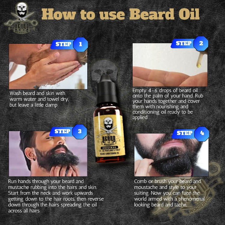 beard oil instructions using