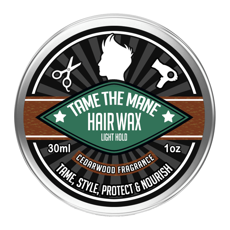 Tame The Mane Hair Styling Wax Pomade Traditional Men's Grooming The Beard and The Wonderful cedarwood 
