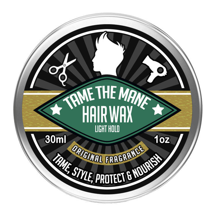 Tame The Mane Hair Styling Wax Pomade Traditional Men's Grooming The Beard and The Wonderful original low scent 