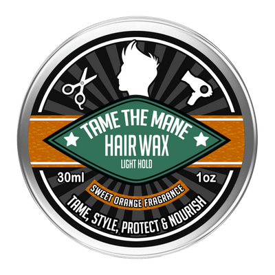 Tame The Mane Hair Styling Wax Pomade Traditional Men's Grooming The Beard and The Wonderful sweet orange 